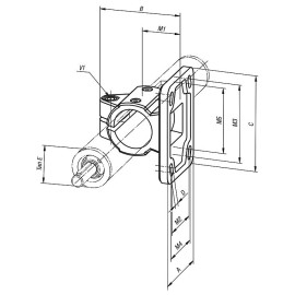 K0498 Зажимы фланцевые для линейного перемещения