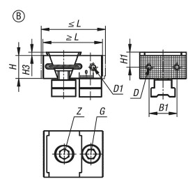 K1749 Зажимные элементы с контропорой для приспособлений (K1830)