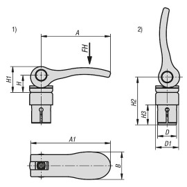 K1500 Зажимы с эксцентриковым рычагом
