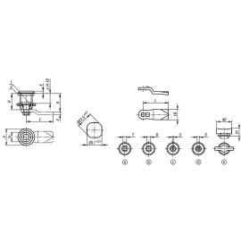 K1352 (K1340) Замки поворотные длинные из нержавеющей стали