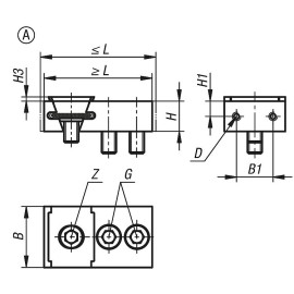 K1745 Зажимные элементы клиновые с контропорой, 50 мм