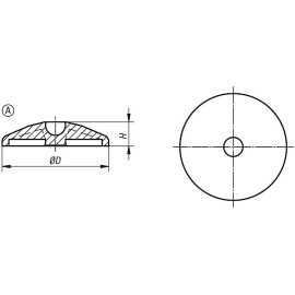 K0415 Основания шарнирных опор из пластика, 20°