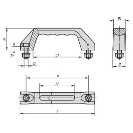 K0171 Ручки бугельные SYMPA touch с крепежными болтами