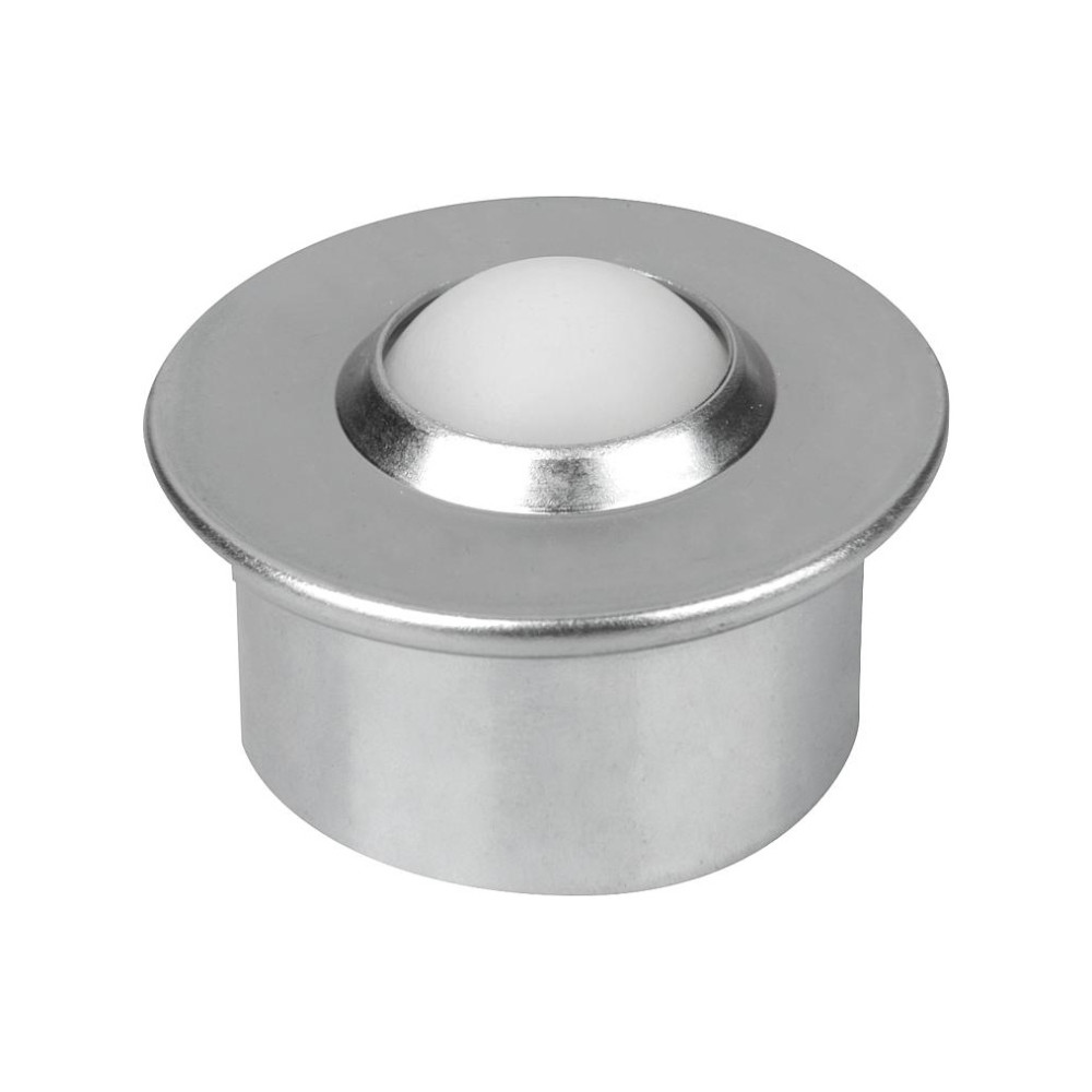 K0761 Ролики шаровые с шариком из пластика и фланцем