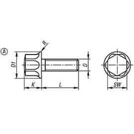 K1492 Винты Hygienic USIT с шестигранной головкой и фланцем