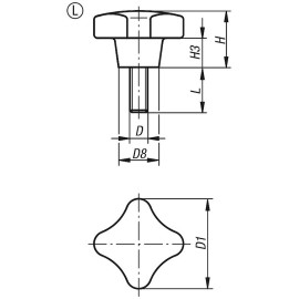 K0148 Ручки крестообразные DIN 6335