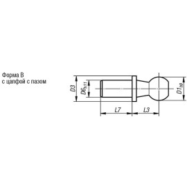 K0713 Пальцы шаровые DIN 71803 для угловых шарниров (K0734)