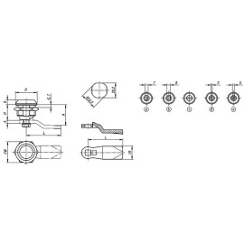 K0522 (K0523) Замки поворотные пыле-влагозащищенные