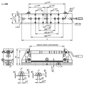 K1555 Тиски KIPPflexX для 5 осевой обработки