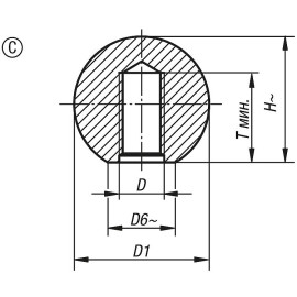 K0158 Ручки круглые DIN 319