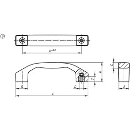K1060 Ручки бугельные усиленные из пластика