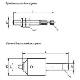 K0978 Инструменты для монтажа резьбовых вставок саморезов