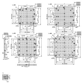 K0806 Плиты для станочных паллет, шаг растра 50±0,02 мм, EN-GJL-300