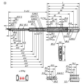 K1719 Направляющие шариковые с фиксацией, до 272 кг