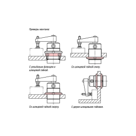 K1814 Прижимы поворотные пневматические резьбовые