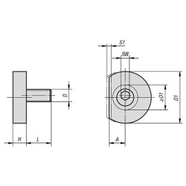 K0022 Винты зажимные эксцентриковые с прижимной шайбой