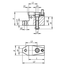 K1387 Зажимы с опорной площадкой для Т-пазов