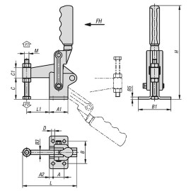 K1253 Прижимы механические усиленные