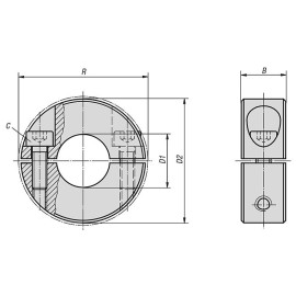 K0612 Кольца зажимные двухсоставные с болтами