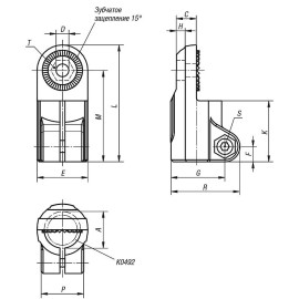K0485 Элементы шарнирных зажимов, наружные зубцы