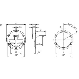 K0243 Ручки врезные из нержавеющей стали откидные