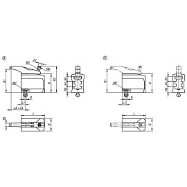 K1664 Прижимы силовые рычажные трехуровневые
