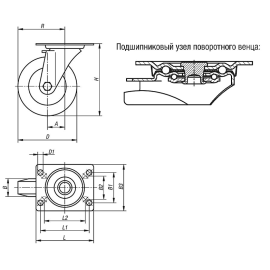 K1765 Ролики с алюминиевыми дисками и полиуретановым покрытием
