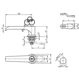 K1359 (K1340) Замки поворотные с рукояткой