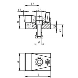 K1386 Зажимы регулируемые для Т-пазов