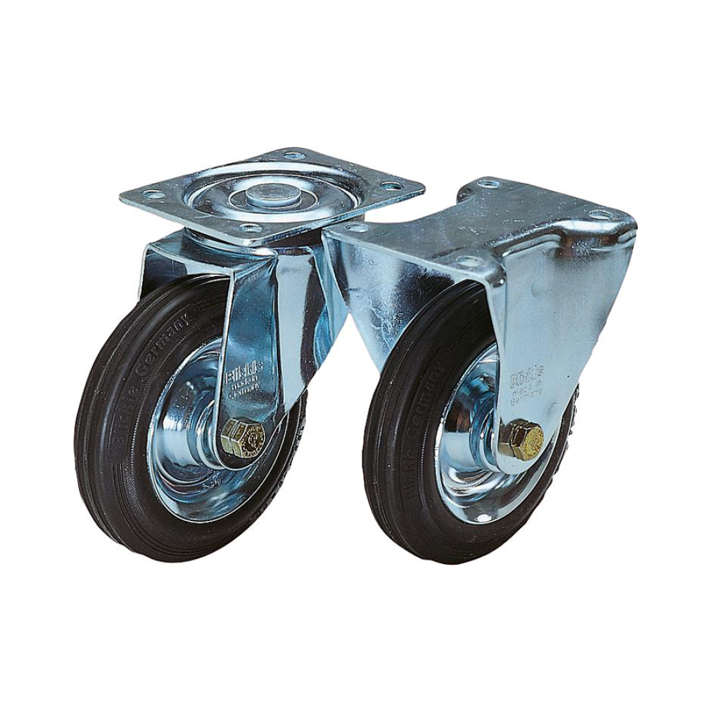 K1761 Колеса со стальным диском, резиновой шиной и крепежной платформой