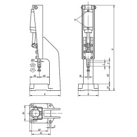 K0096 Пресс-зажимы пневматические плунжерные