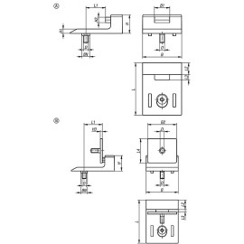 K1633 Упоры дверные для профилей