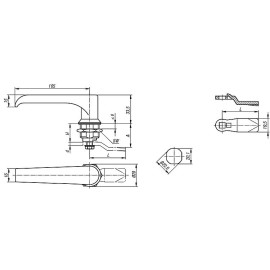 K1110 (K1114) Замки поворотные с рукояткой