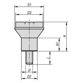 K0251 Ручки кнопки NOVO grip с наружной резьбой