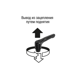 K0737 Рычаги зажимные плоские из цинкового сплава и стали, ВР