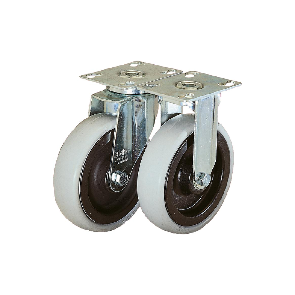 K1760 Ролики усиленные, пластиковые диски и резиновые шины