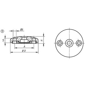 K0425 Основания подвижных опор, 4°