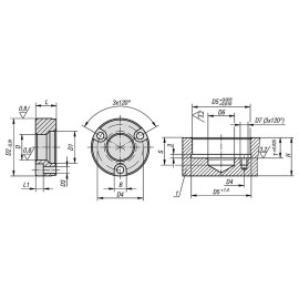 K0938 Втулки приемные Ball lock привинчивающиеся с лицевой стороны