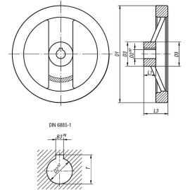 K0162 Маховики с двумя спицами из алюминия полированные