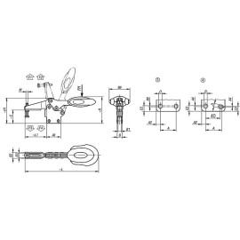 K0661 Прижимы механические из стали со стопорной рукояткой