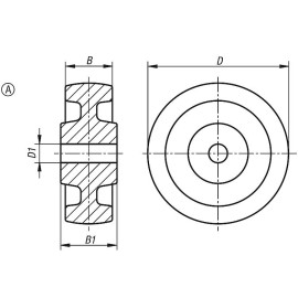 K1784 Колеса пластиковые для усиленных роликов (K1772)