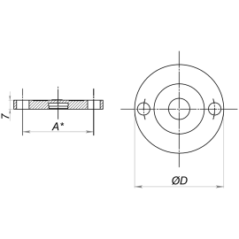 A00019 Пластины антискольжения для шарнирных опор, 20°