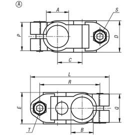 K0472 Зажимы для труб крестовые из нержавеющей стали