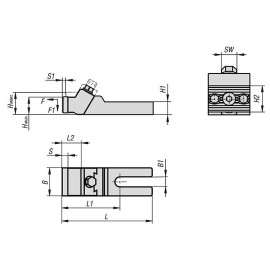 K1826 Зажимы силовые с подвижным кулачком
