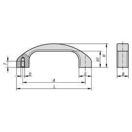 K0195 Ручки скобы из алюминия