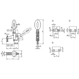 K0663 Прижимы механические с вертикальным основанием