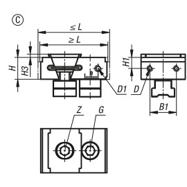 K1749 Зажимные элементы с контропорой для приспособлений (K1830)