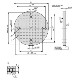 K1532 Плиты базовые, шаг растра 50±0,02 мм, EN-GJL-300