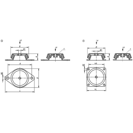 K0687 Виброопоры резинометаллические с креплением и крышкой