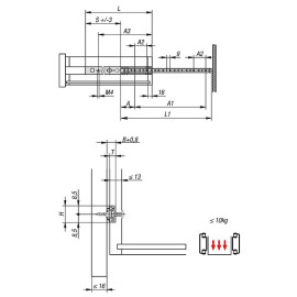K1566 Комплекты направляющих для монтажа в пазы, 10 кг